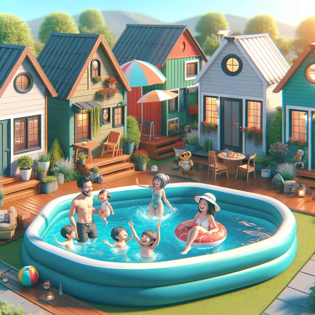 tiny home inflatable pool